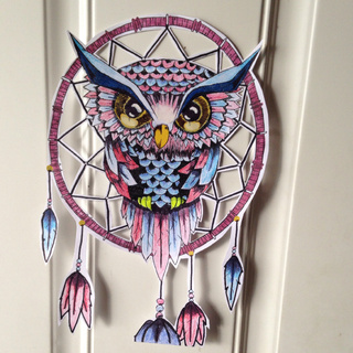 320x320 herrow it's been sho wrong shince i last posted a drawing i hope - Owl Dream Catcher Drawing