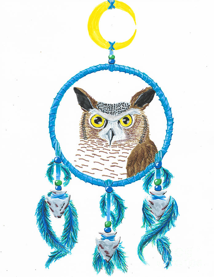 696x900 owl dream catcher drawing - Owl Dream Catcher Drawing