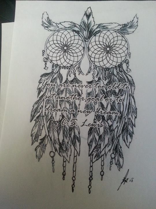 540x720 owl n dream catcher tattoo design tattoo ideas - Owl Dream Catcher Drawing