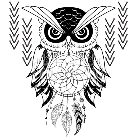 450x450 distress owl dream catcher the wild side - Owl Dream Catcher Drawing