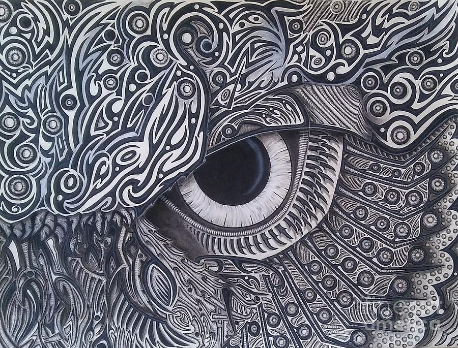 900x685 never finished tribal owl eye drawing - Owl Eyes Drawing