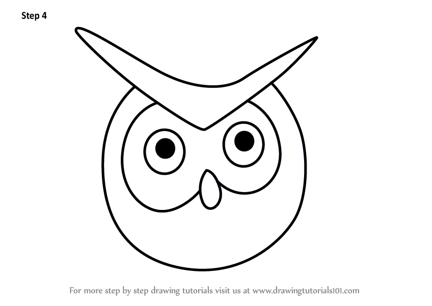 848x602 Learn How To Draw An Owl Face For Kids - Owl Face Drawing