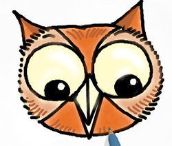 250x212 how to draw owls drawing tutorials drawing how to draw owls - Owl Face Drawing