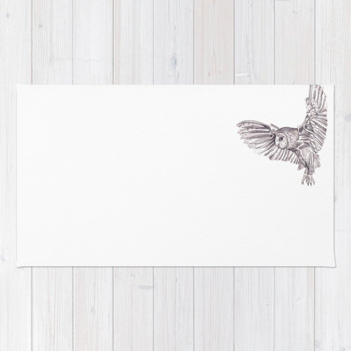 700x700 Pencil Drawing - Owl In Flight Drawing