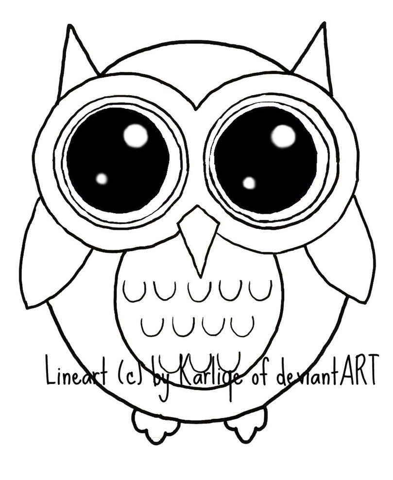 Owl Line Drawing