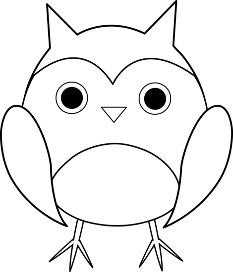 470x550 Cute Owl Line Art - Owl Line Drawing