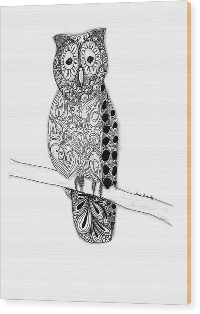 395x618 owl on a branch drawing - Owl On A Branch Drawing