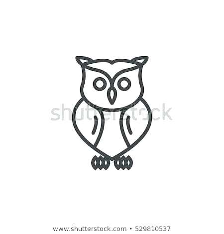 450x470 Owl Line Icon Outline Vector Sign Stock Royalty Free Snowy Drawing - Owl Outline Drawing