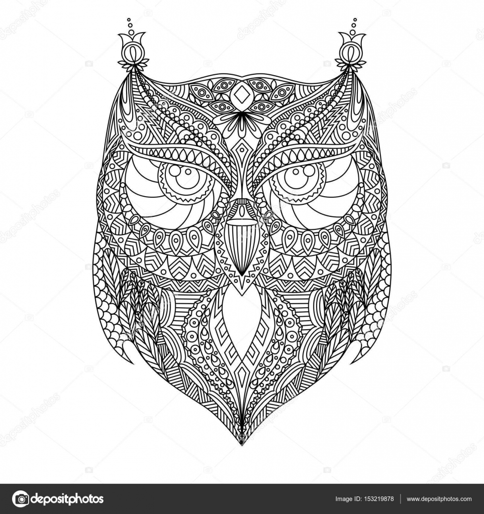 963x1024 Awesome Outline Of An Owl Tattoo Flash Drawing Fascination - Owl Outline Drawing