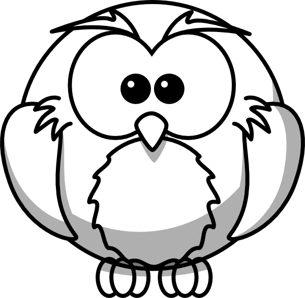 600x587 Owl Outline Clip Art - Owl Outline Drawing