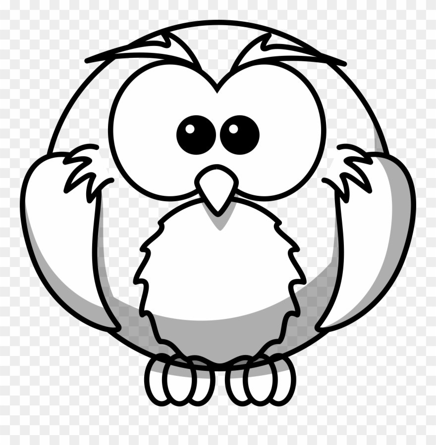880x900 Big Image - Owl Outline Drawing