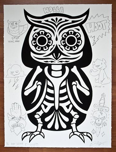 381x500 pix for gt skeleton owl art in sugar skull owl, art, owl - Owl Skeleton Drawing