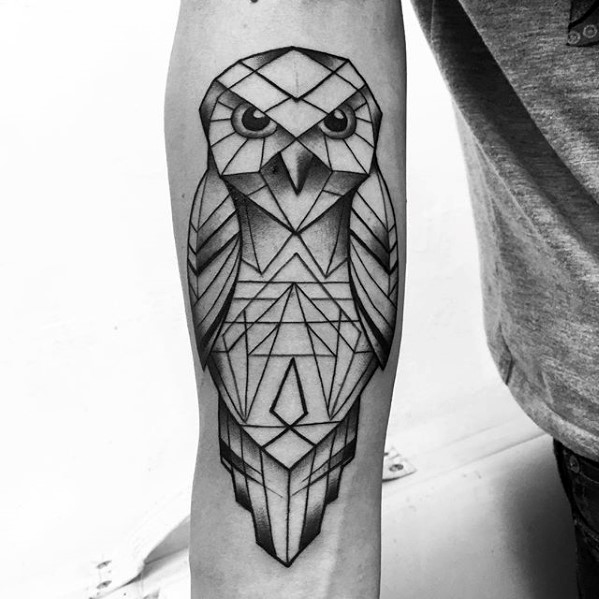 599x599 Geometric Owl Tattoo Designs For Men - Owl Tattoo Drawing