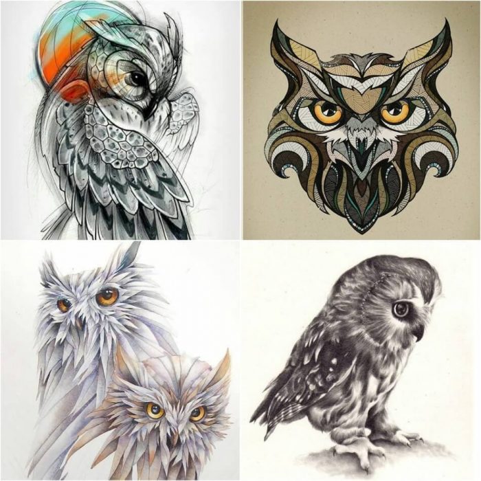 700x700 Owl Tattoo Ideas With Meanings - Owl Tattoo Drawing