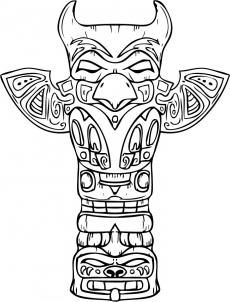 230x302 how to draw a totem pole, step - Owl Totem Pole Drawing