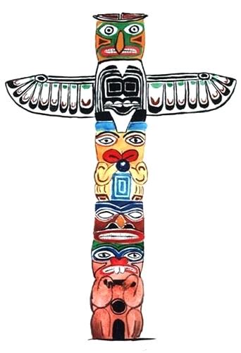 342x500 totem pole drawings totem pole doodle totem pole drawing steps - Owl Totem Pole Drawing