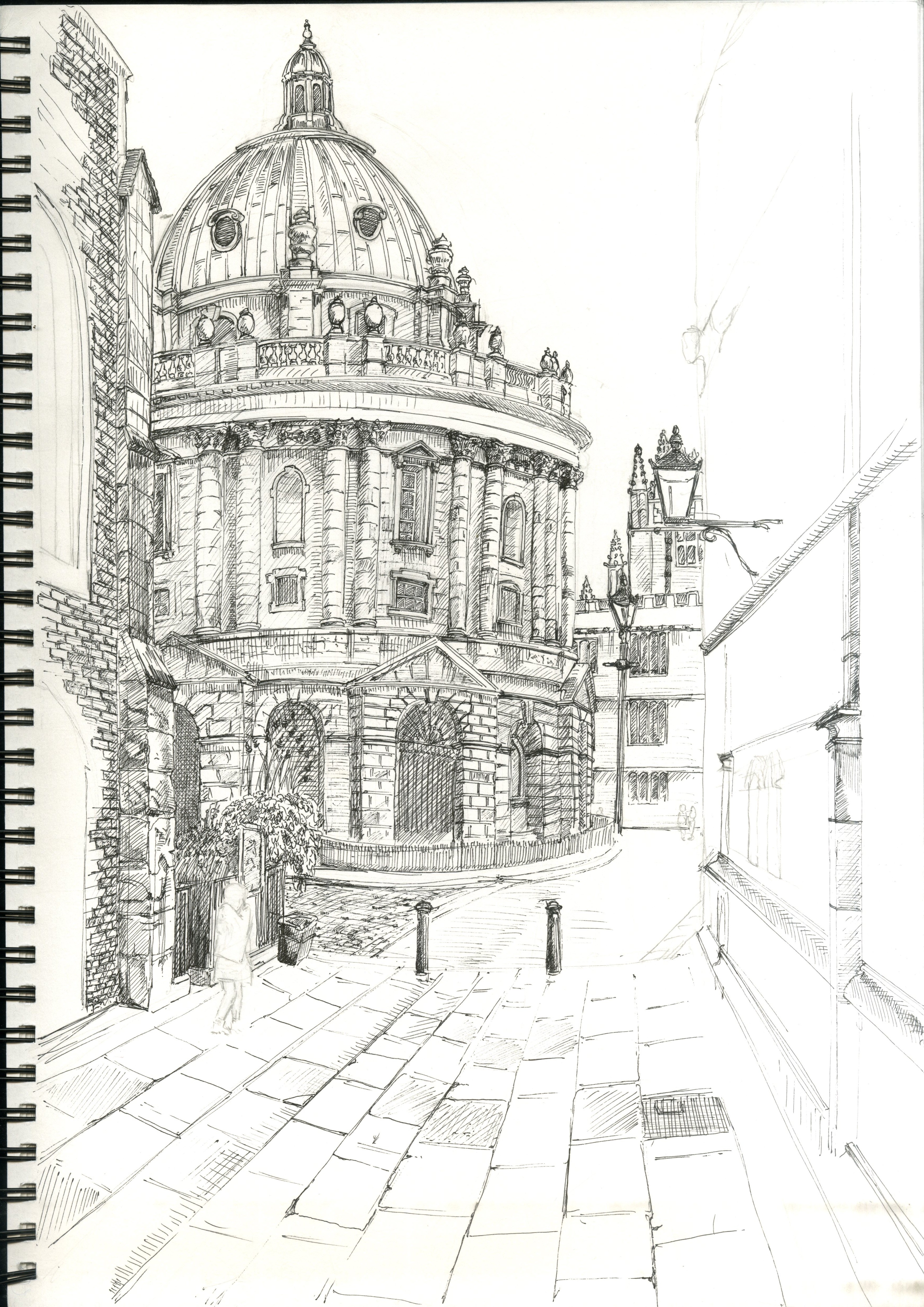 3509x4962 Oxford Radcliffe Camera London Drawings - Oxford Drawing