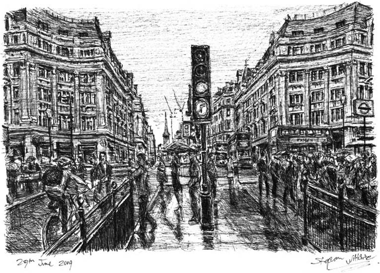 765x550 Oxford Street In The Rain - Oxford Drawing