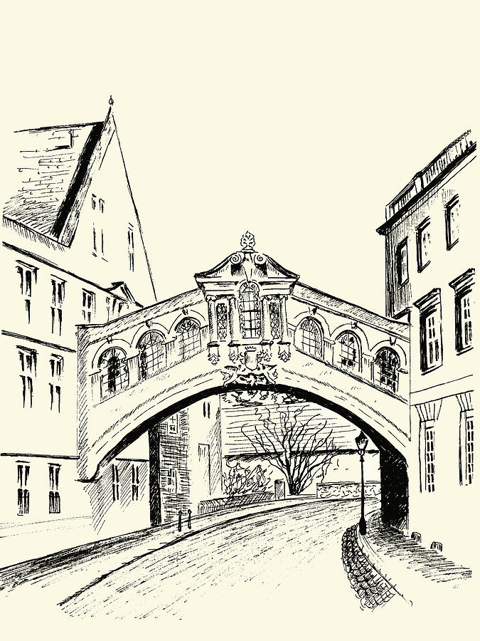 675x900 Bridge Of Sighs Drawing - Oxford Drawing