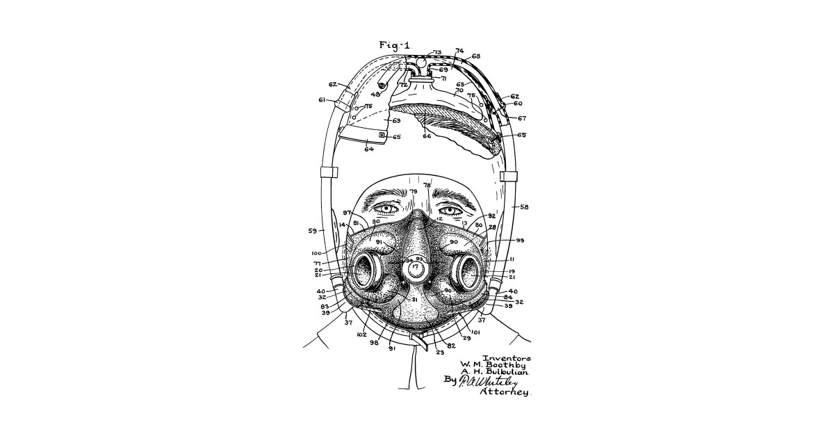 1200x630 oxygen mask vintage patent hand drawing - Oxygen Drawing