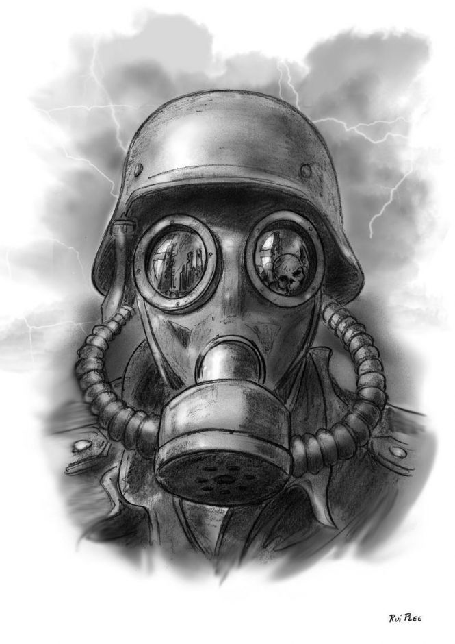 665x940 apocalyptic gas mask skulls gas - Oxygen Mask Drawing