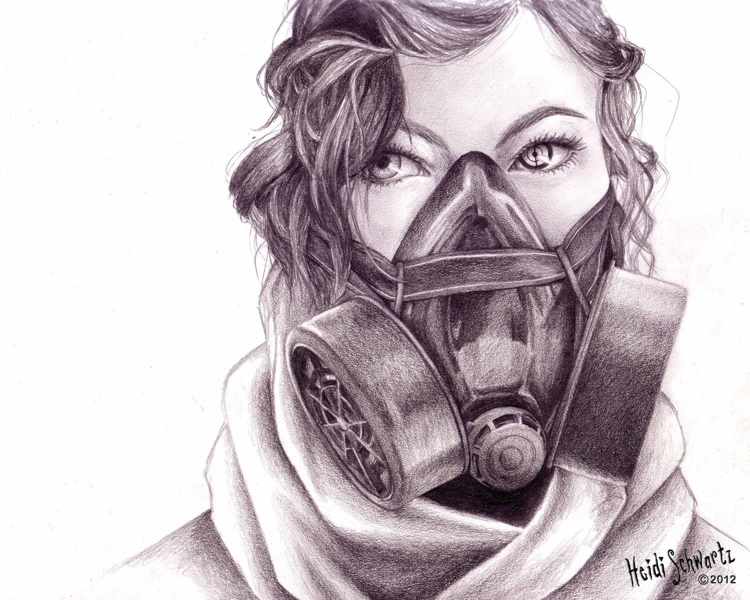 1500x1200 Evil Gas Mask Drawing - Oxygen Mask Drawing