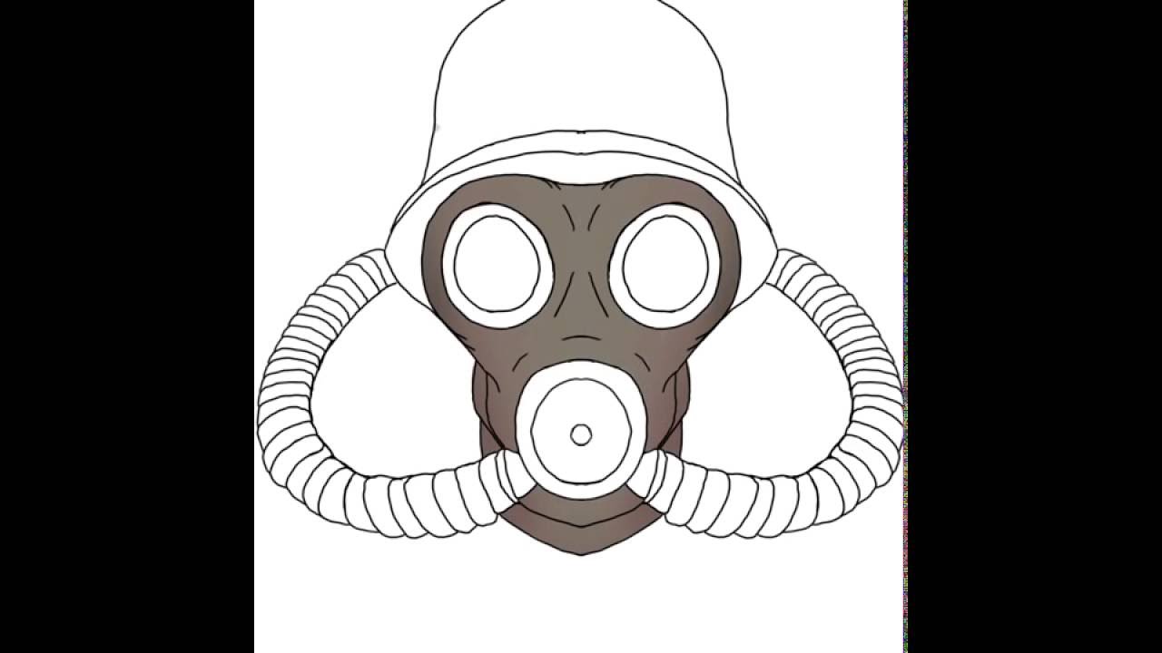 1280x720 Me Drawing Gas Mask - Oxygen Mask Drawing