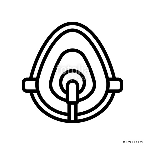 500x500 Medical - Oxygen Mask Drawing