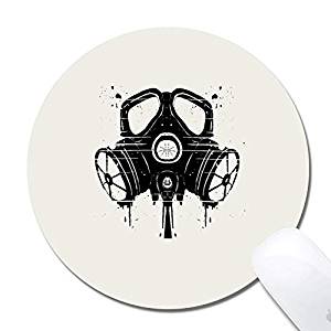 300x300 Computer Gas Mask Drawing Round Mouse Pad - Oxygen Mask Drawing