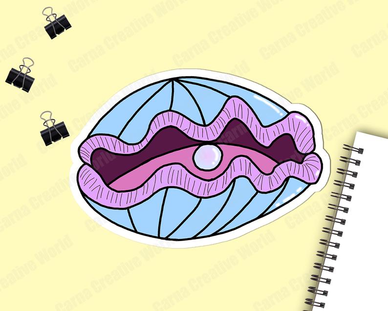 794x636 printable oyster die cuts shell pearl hand draw diecut etsy - Oyster Pearl Drawing