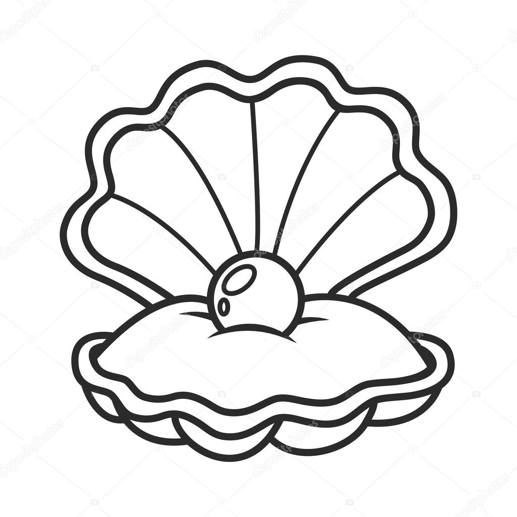 1024x1024 pearls drawing oyster for free download - Oyster Pearl Drawing