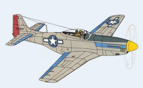 501x309 North American P Racers Aircraft - P 51 Mustang Drawing
