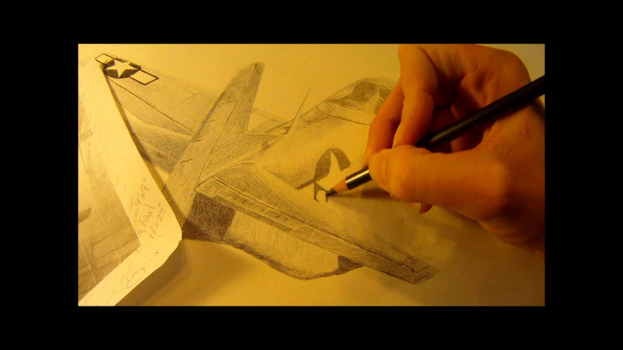 1280x720 P Mustang Speed Drawing - P 51 Mustang Drawing