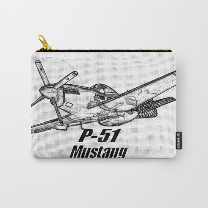 700x700 p mustang line drawing carry all pouch - P 51 Mustang Drawing