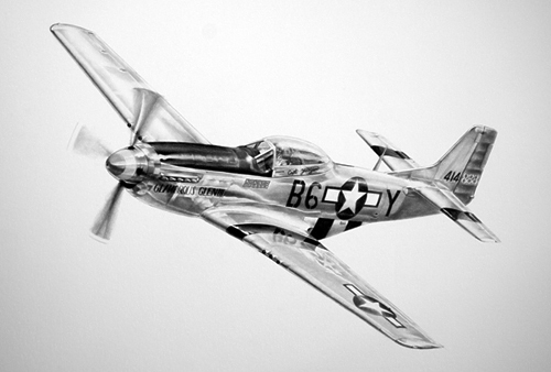 P 51 Mustang Drawing at PaintingValley.com | Explore collection of P 51