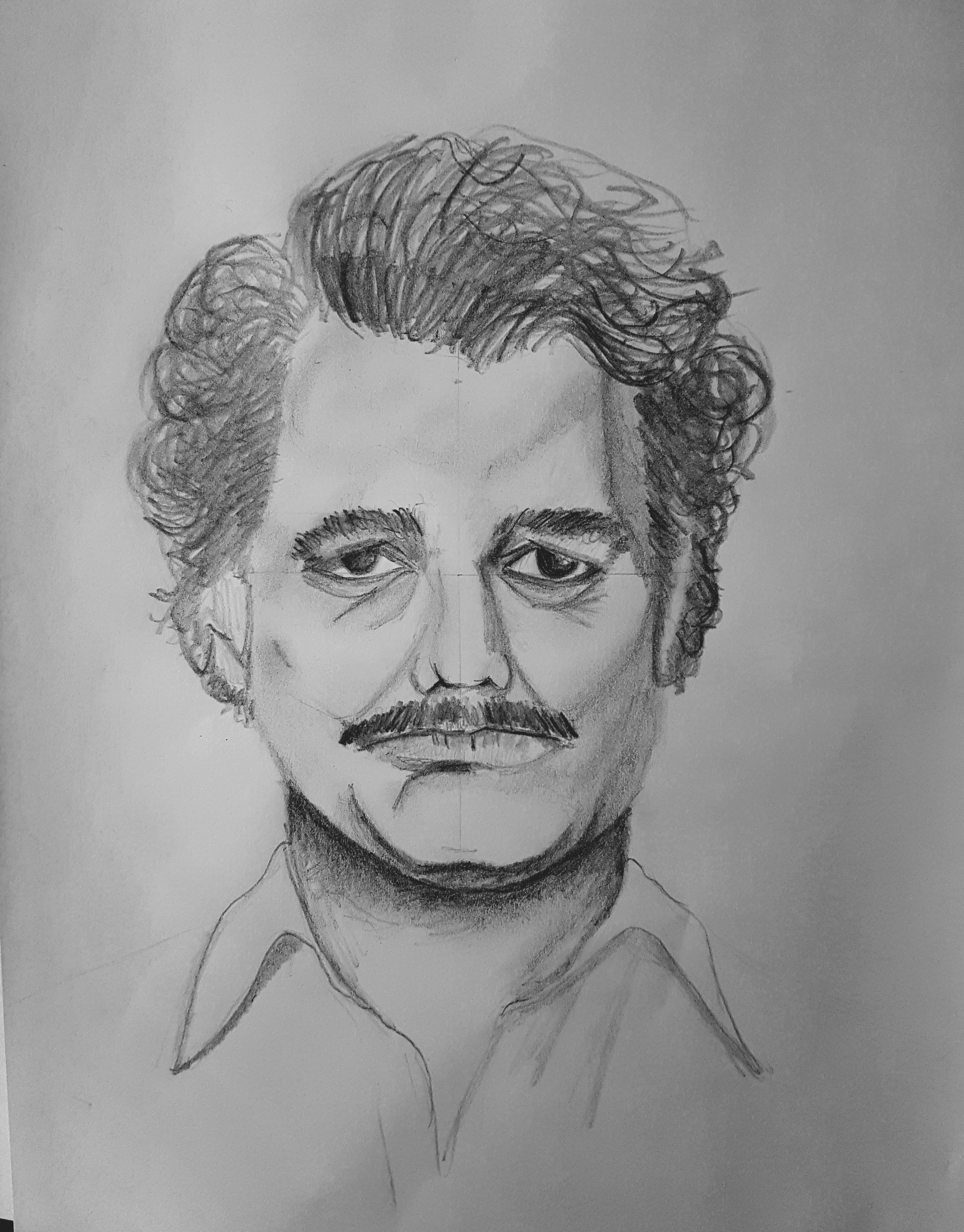 3018x3855 my first attempt on a portrait drawing - Pablo Escobar Drawing