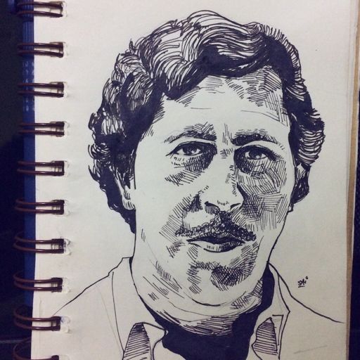 512x512 Pablo Escobar Drawing - Pablo Escobar Drawing