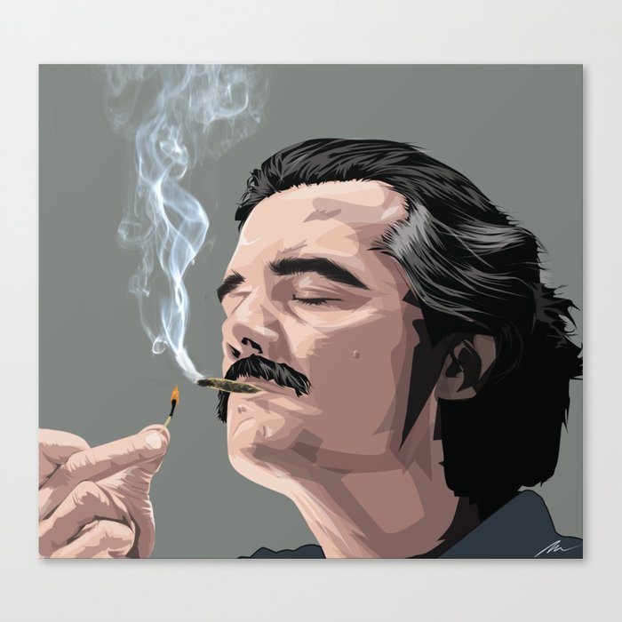 700x700 Pablo Escobar Canvas Print - Pablo Escobar Drawing