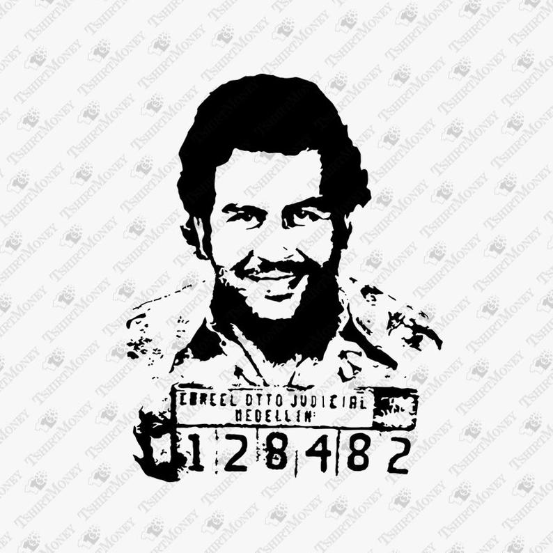 794x794 Pablo Escobar Escobar Mugshot Narcos Cartel Etsy - Pablo Escobar Drawing