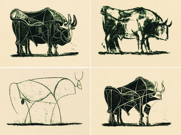 590x443 Picasso Bull Abstraction Integrated - Pablo Picasso Bull Drawing