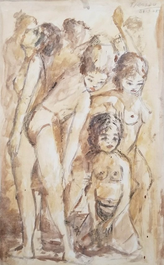 528x850 pablo picasso drawing cubism realism women early - Pablo Picasso Drawings