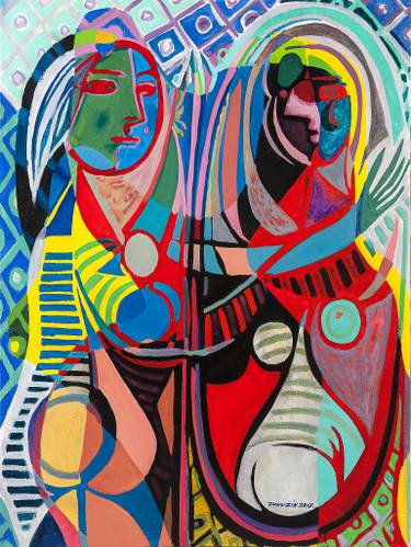 375x499 Girl Before A Mirror - Pablo Picasso Drawings