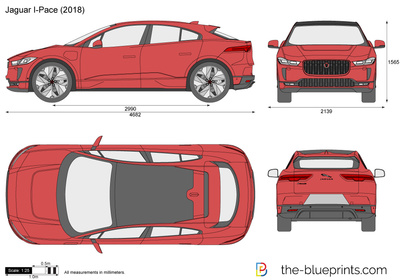 400x280 Jaguar I Pace Vector Drawing - Pace Drawing