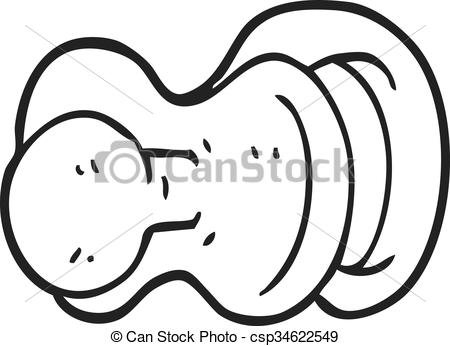 450x346 freehand drawn black and white cartoon pacifier - Pacifier Drawing