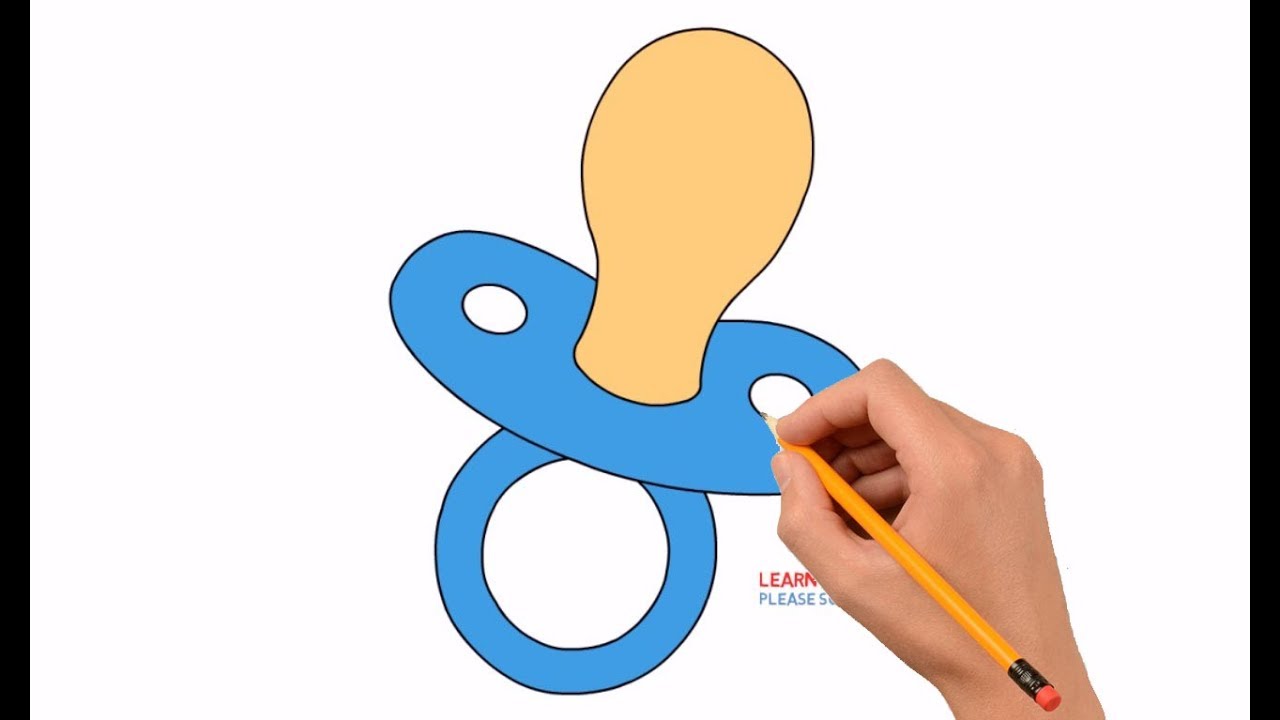 1280x720 how to draw a pacifier step - Pacifier Drawing