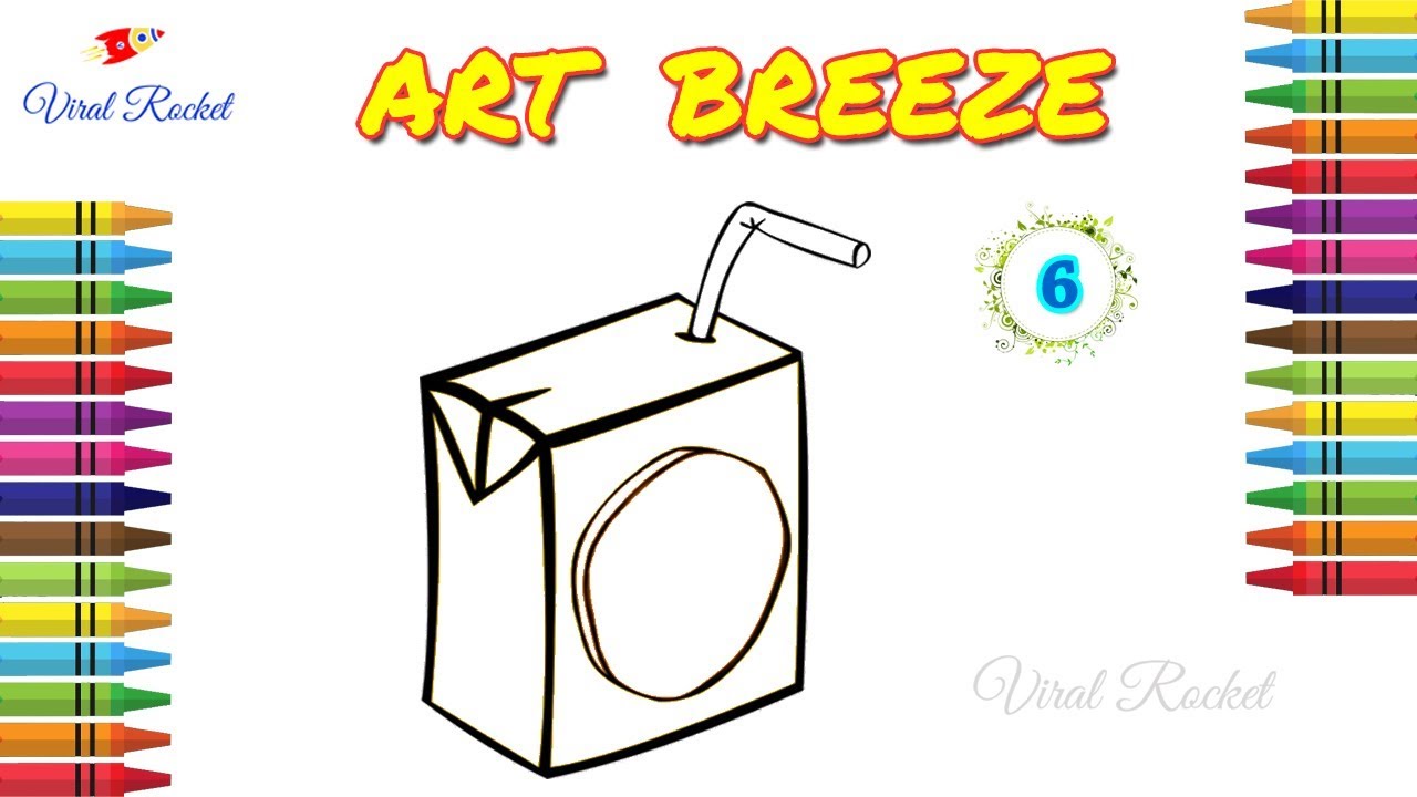 1280x720 juice pack drawing and colouring for kids - Pack Drawing