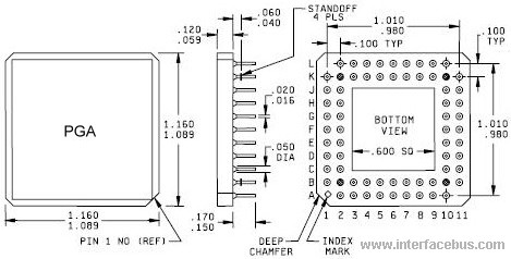 469x238 pga ic package drawing - Package Drawing