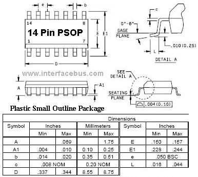 386x345 psop ic package drawing with dimensions - Package Drawing
