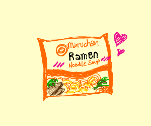 300x250 Kawaii Ramen Packet Drawing - Packet Drawing