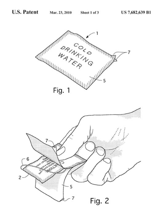 540x699 Water Packet Patent Drawing - Packet Drawing